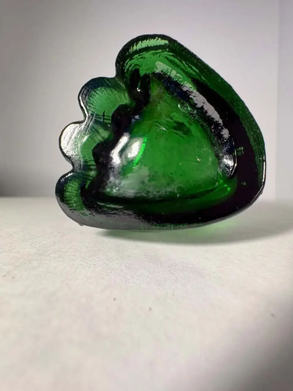 Vintage Empoli Italian Emerald Green Glass Dachshund Dog Decanter Bottle